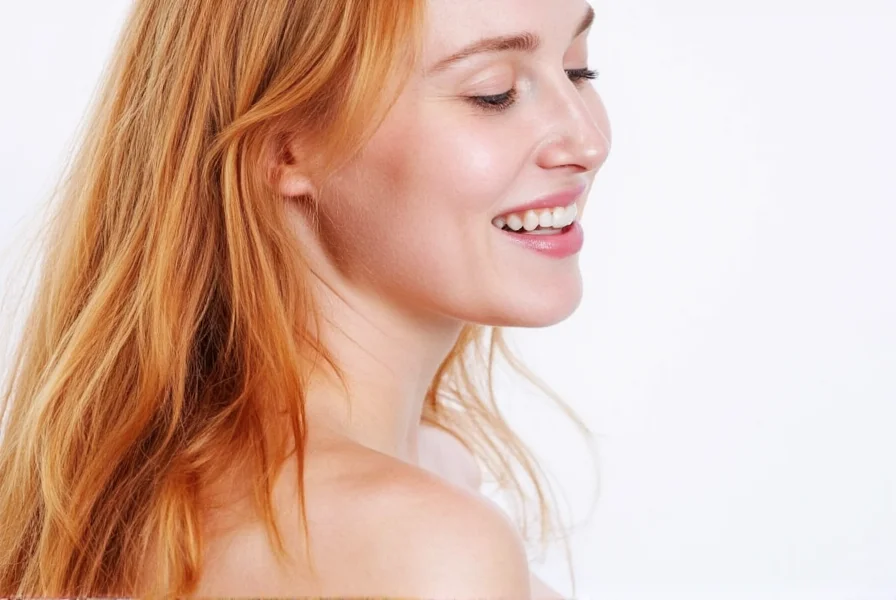 Side-by-side comparison showing proper ginger blonde maintenance techniques versus neglected ginger blonde hair with fading and brassiness