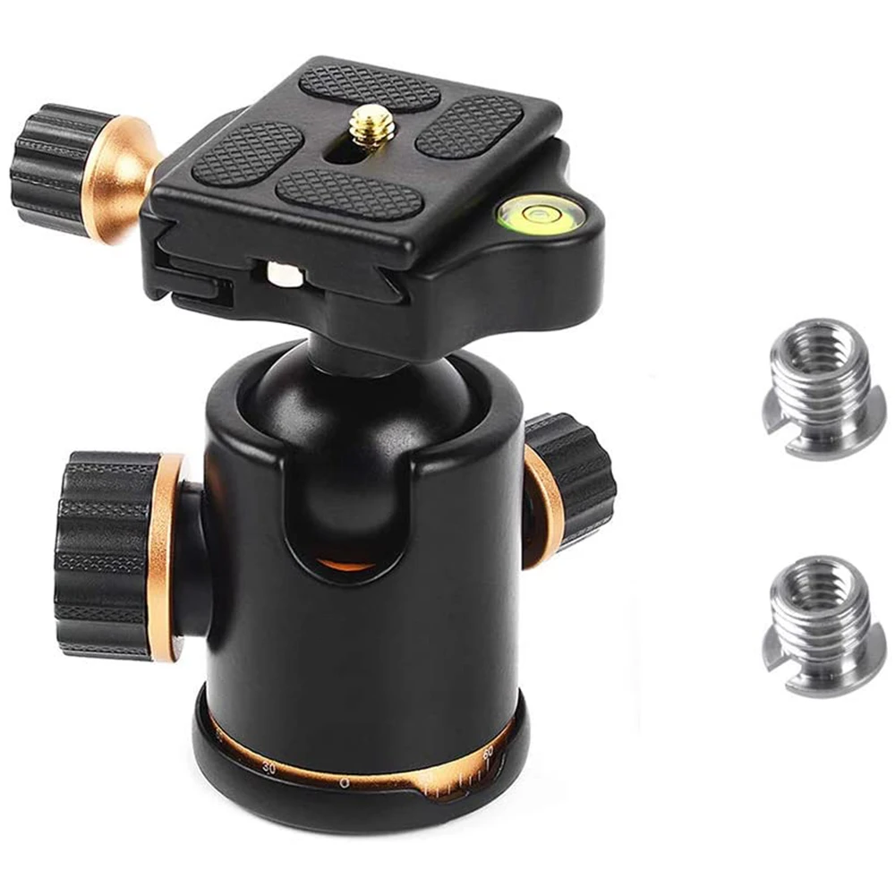 

Aluminum Alloy Professional Tripod Camera Ball Head Panoramic Head Sliding Rail Head, Black