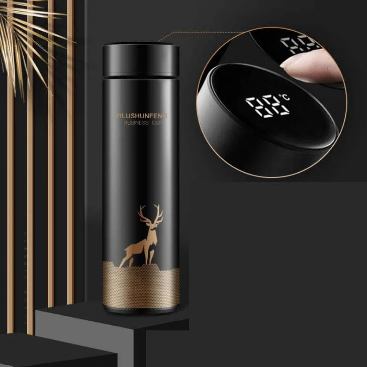 New style 500ML stainless steel water bottle vacuum thermos with LCD temperature