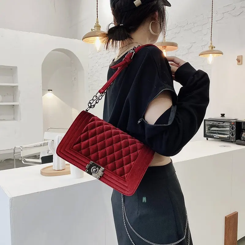

New custom women velvet bags women luxury new design crossbody bag ladies evening clutch bag, Rich