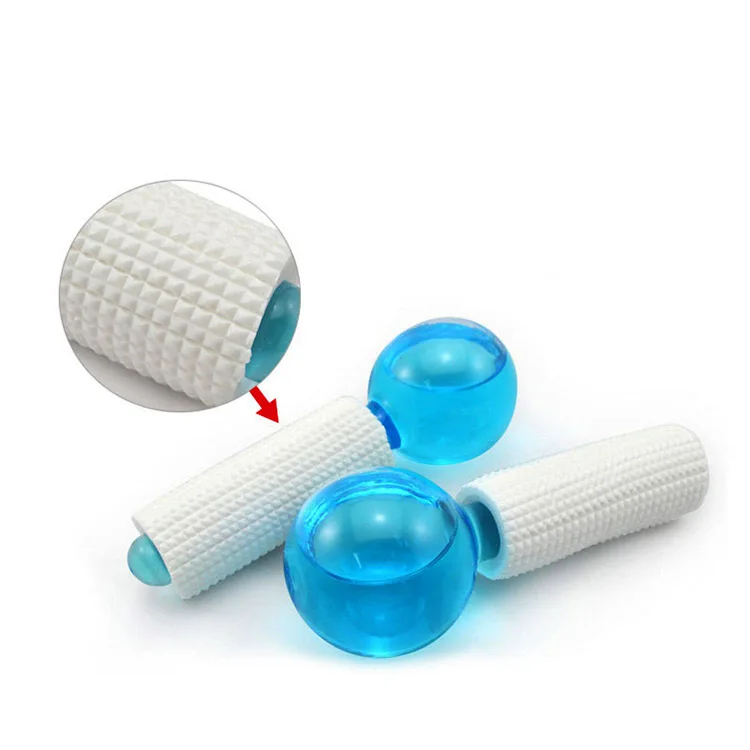 

Private Label Best Seller Beauty Mini Blue Pink roller globe massager face lifting eye puffiness relief magic facial ice globes, Blue ,pink /custom