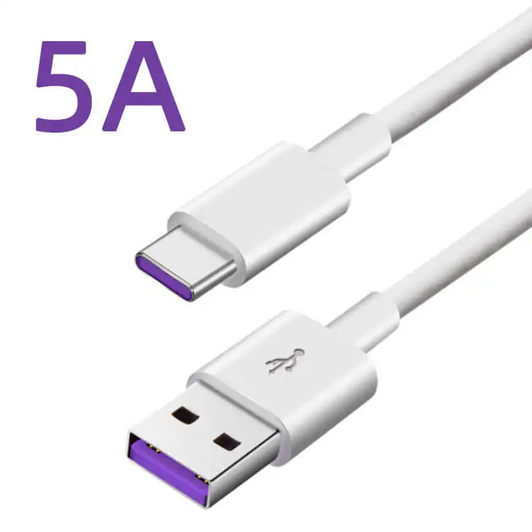 

Hot Sell 5A Usb C Type C Cable Quick Charge For Mobile Phonle Charging Cable, White