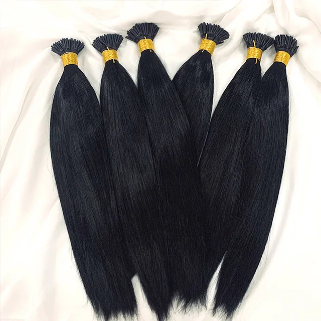 Wholesale I-tip Hair Extensions Vendors Double Drawn I  Tip Hair Remy Cuticle Aligned Virgin Keratin Itip Human Hair Extensions