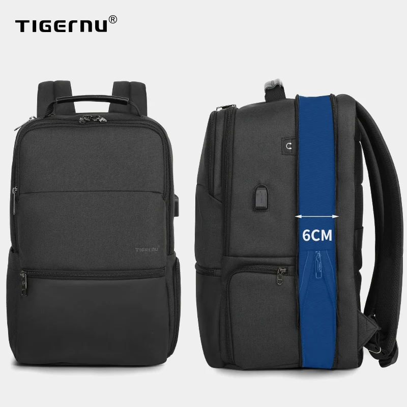 

Tigernu T-B3905 19 inch expandable simple back pack waterproof usb rfid bagpack mochila laptop backpack for men