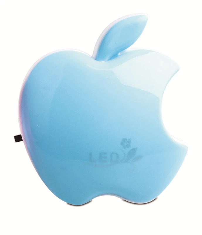 W050 apple shape 16SMD mini switch plug in table lamp night light decoration in bedroom