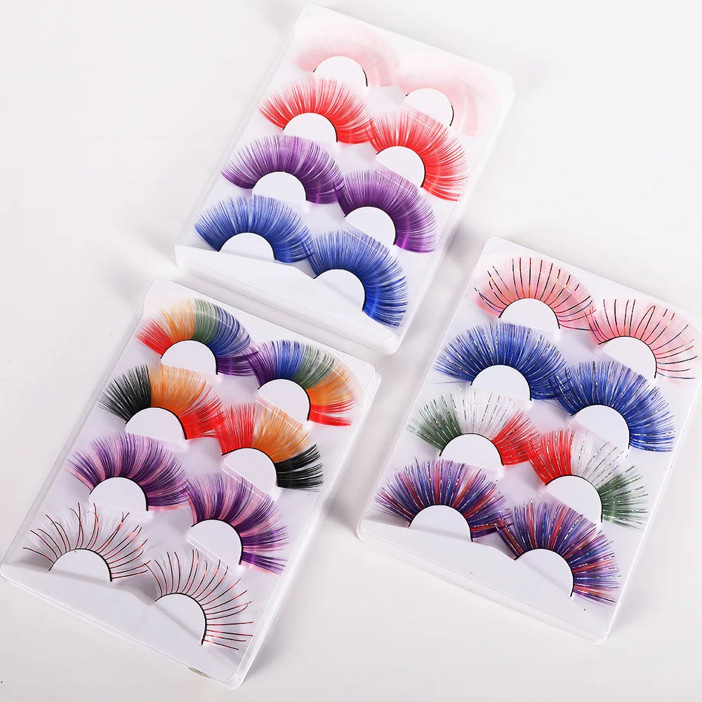 

Manufacturers false eye lashes 5 pairs per set 3D mink hair soft and thick eyelashes