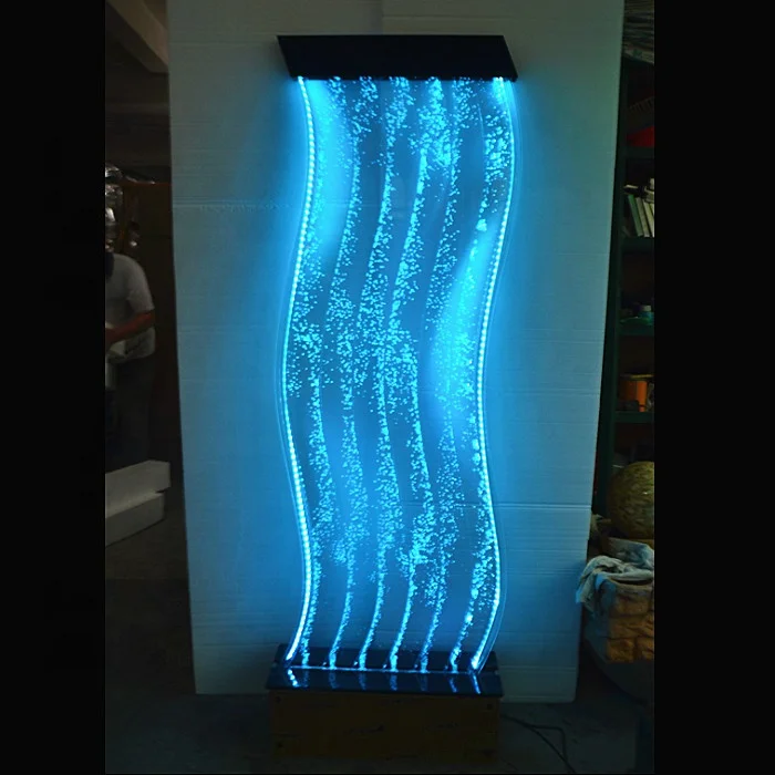 

S shape led lighting water bubble wall home decoration