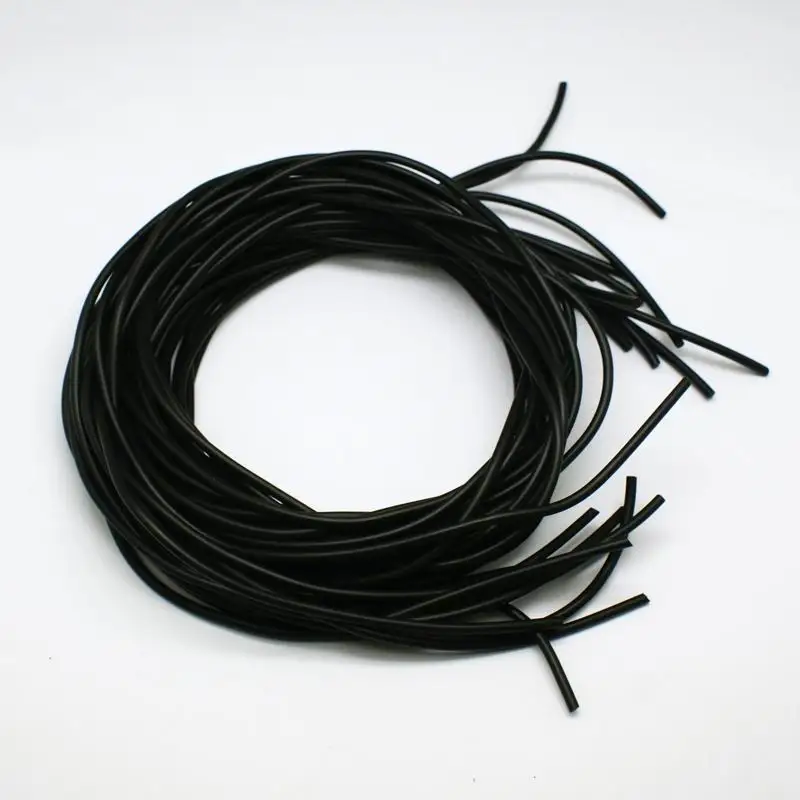 

Pandahall 2.5 mm Round Solid No Hole Black Synthetic Rubber Cord