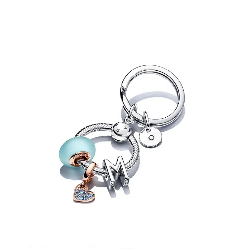 

Charms Silver 925 Original keychain 2021 luxury Keyfobs best friend key chain accessoire femme gifts personalized