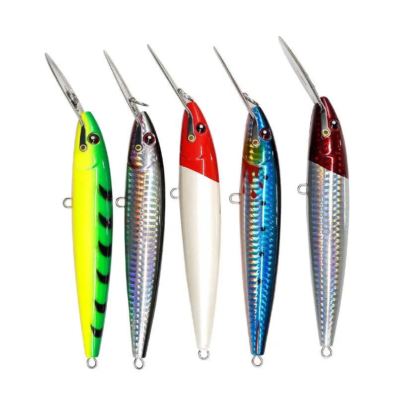 

Seasky 30g fishing lure big hard minnow artificial bait ocean tackle for striped bass tuna fishing Peche, 5 colors