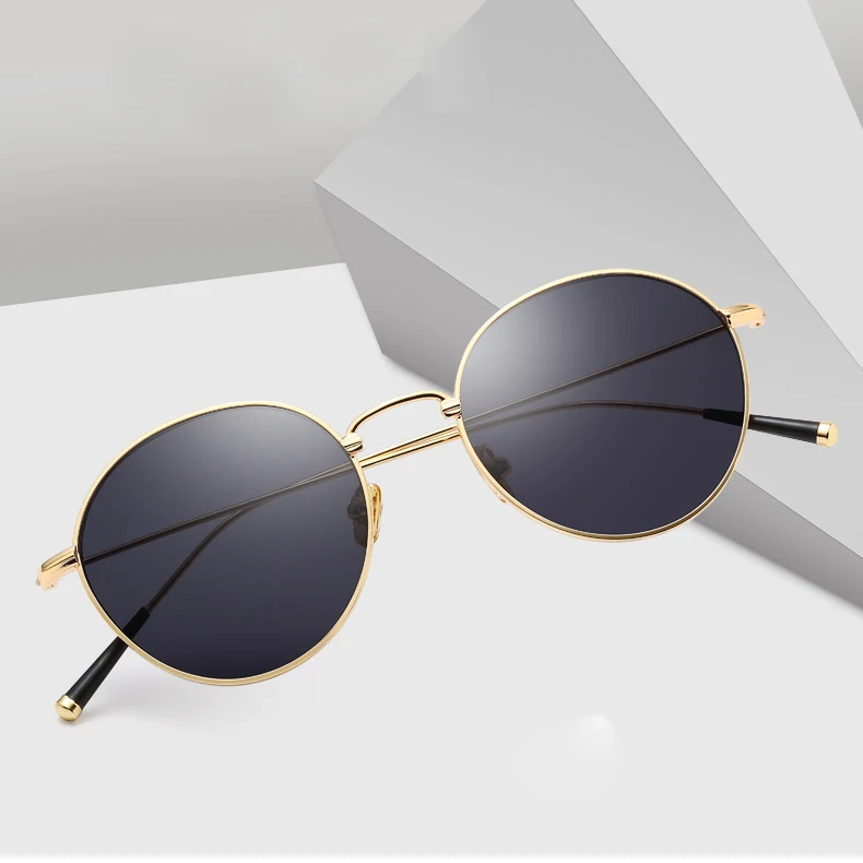 

2021 New Punk Style Metal Fashion Women Men Classic Retro Small Round Sunglasses, Custom colors