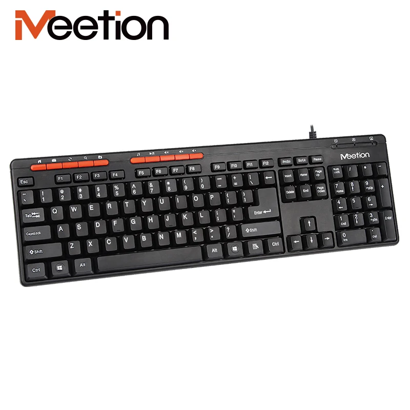 

MEETION MT-K600M US Layout Latest USB Corded Multimedia Ergonomic Computer Accessories Keyboard