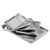 High Quality Restaurant Baker's Rectangle Rolling Stainless Steel Serving Food Tray