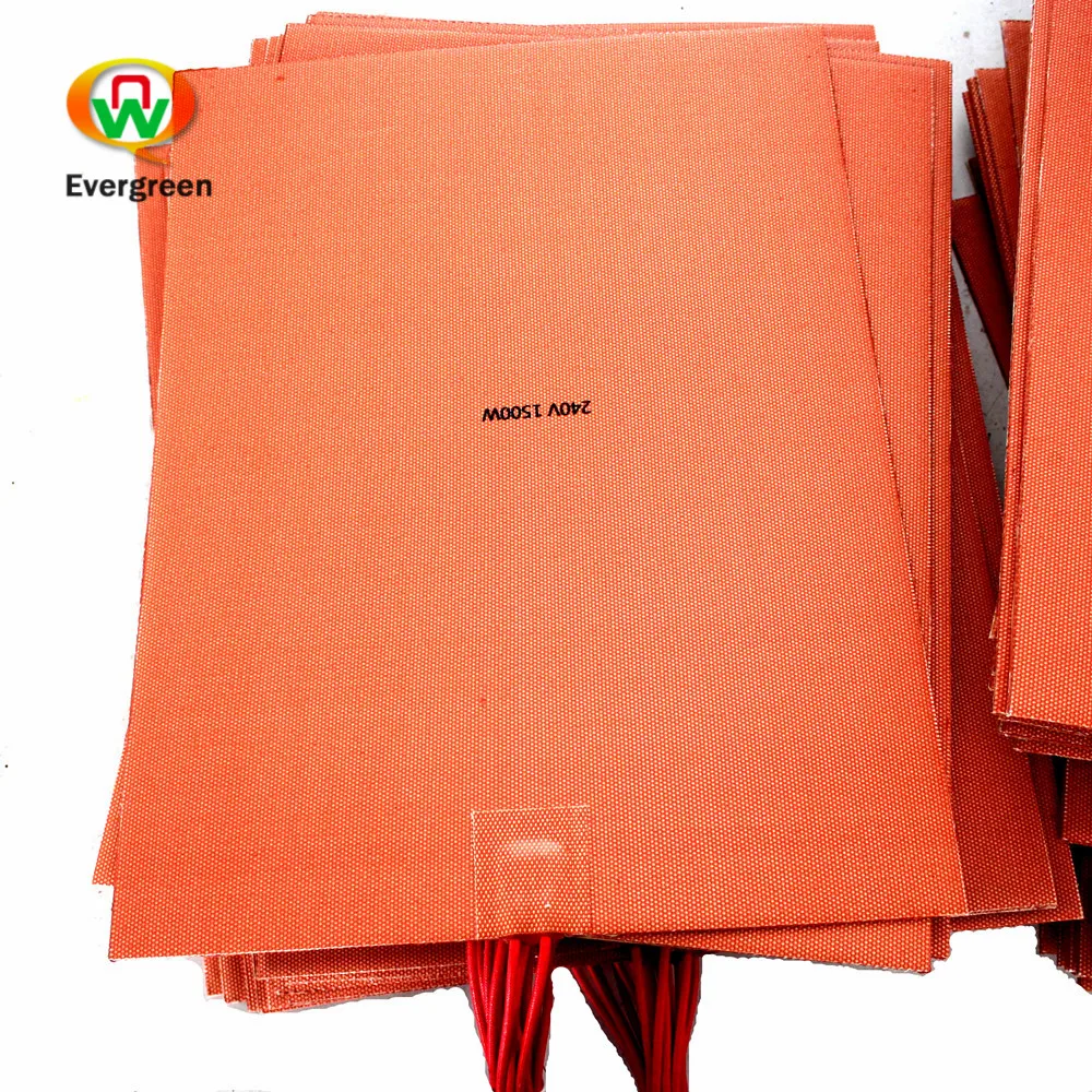 
Customizable size 300mm*400mm Imported silicone rubber heating pad with 3M glue for 3D printer 
