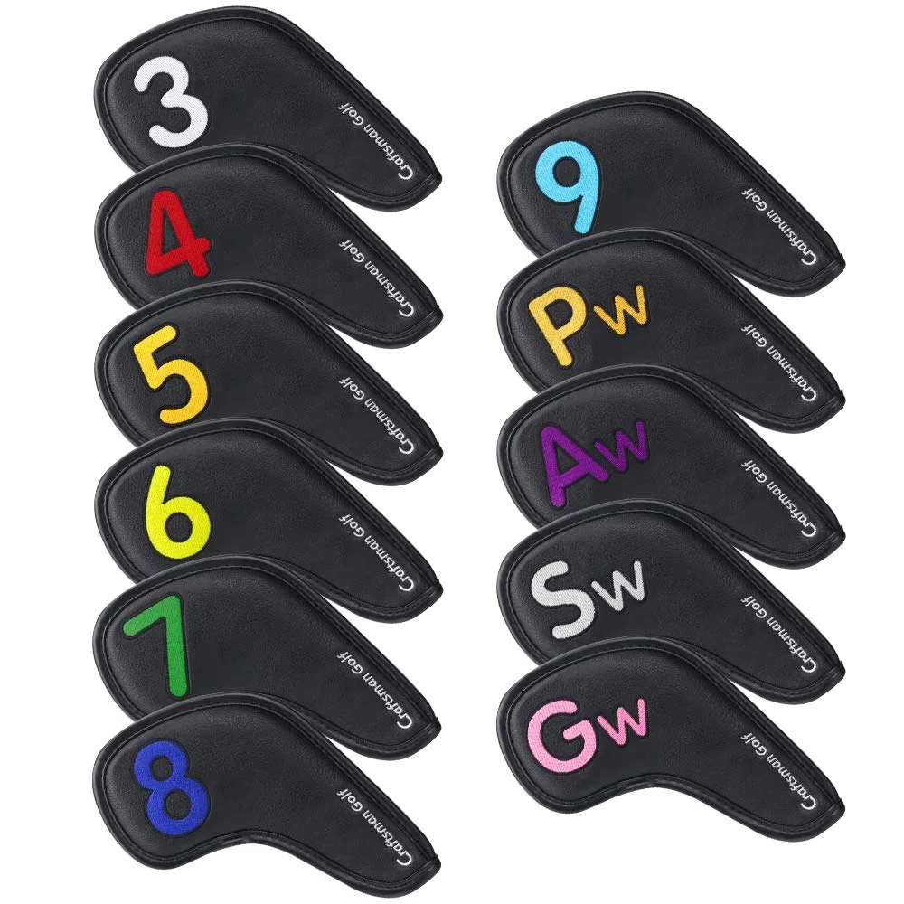 

Factory Direct Wholesale Golf Iron Headcovers Pu Leather Soft Golf Iron Cover