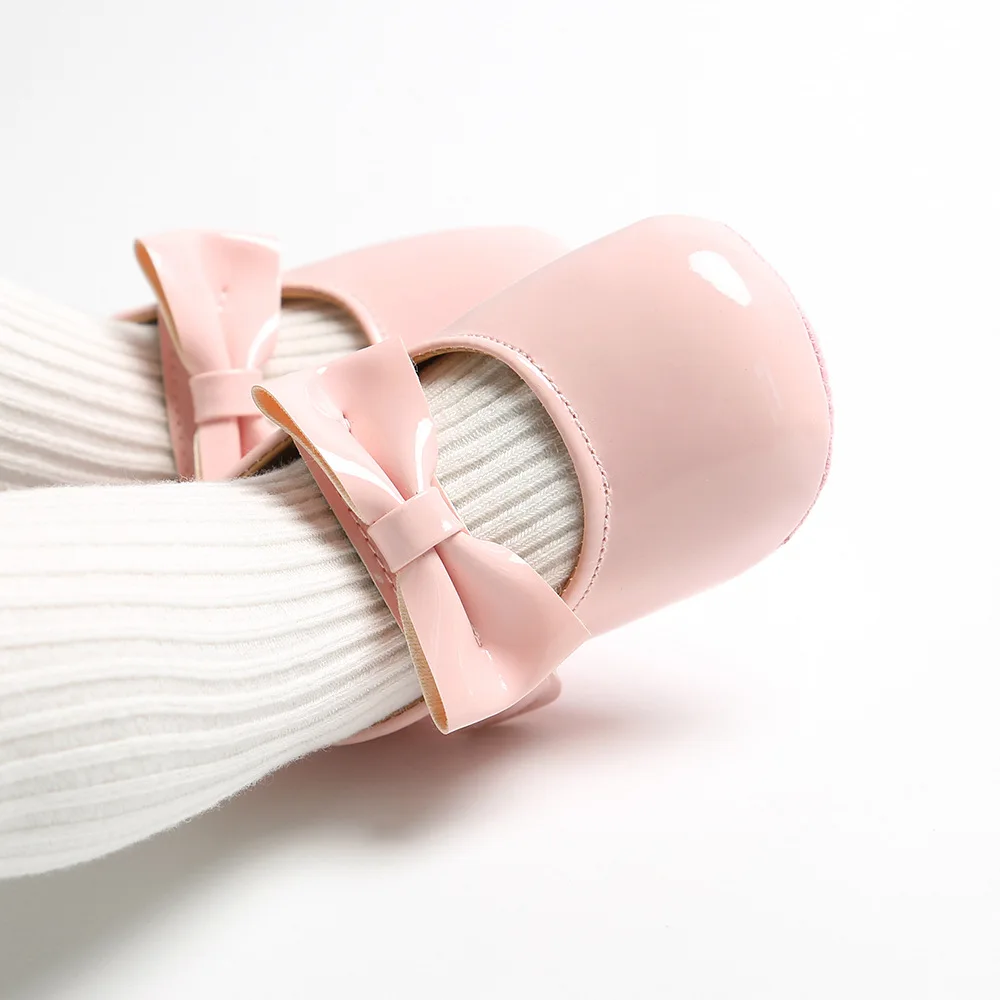 Bowknot Pure Color Little Baby Girl  Dress Shoes Beauty Girls Shoes manufacture