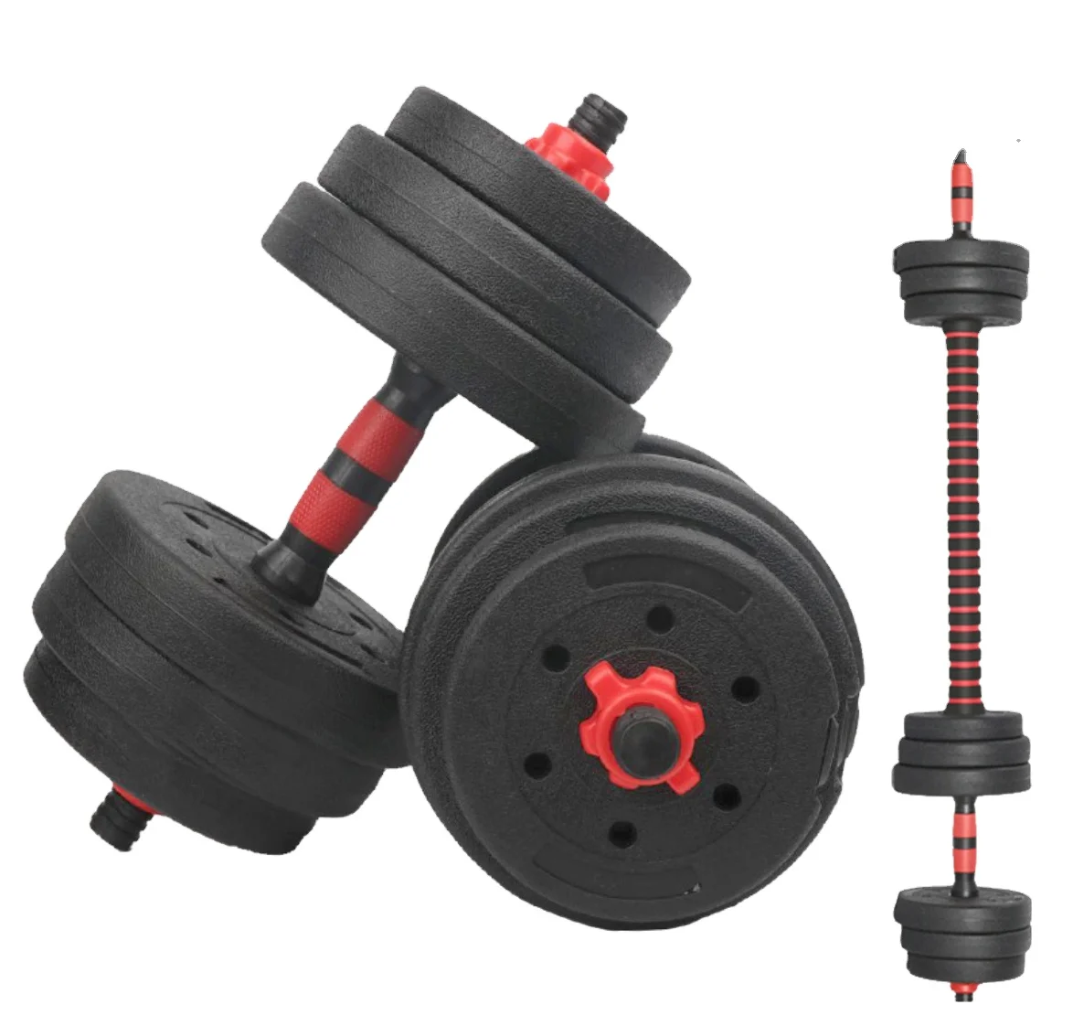 

Factory Wholesale 10 15 20 30 40 Kg Gym Muscle Weight Cement Dumbbells Barbells Set, Custom color