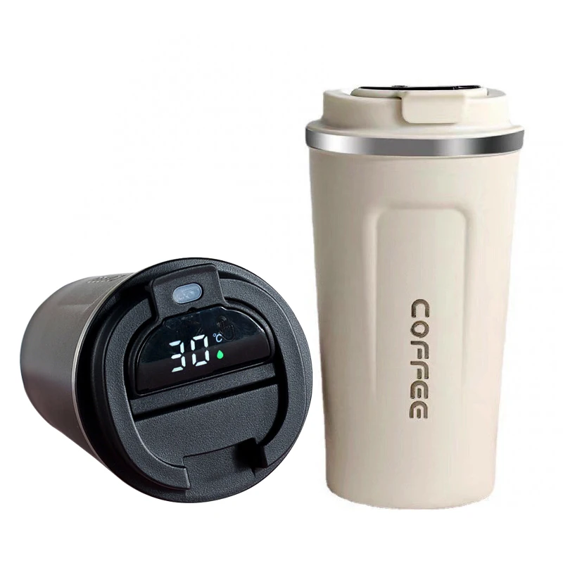 

LED Smart Coffee Mug Cups Stainless Steel Double Wall Vacuum Thermos Insulated Temperature Display