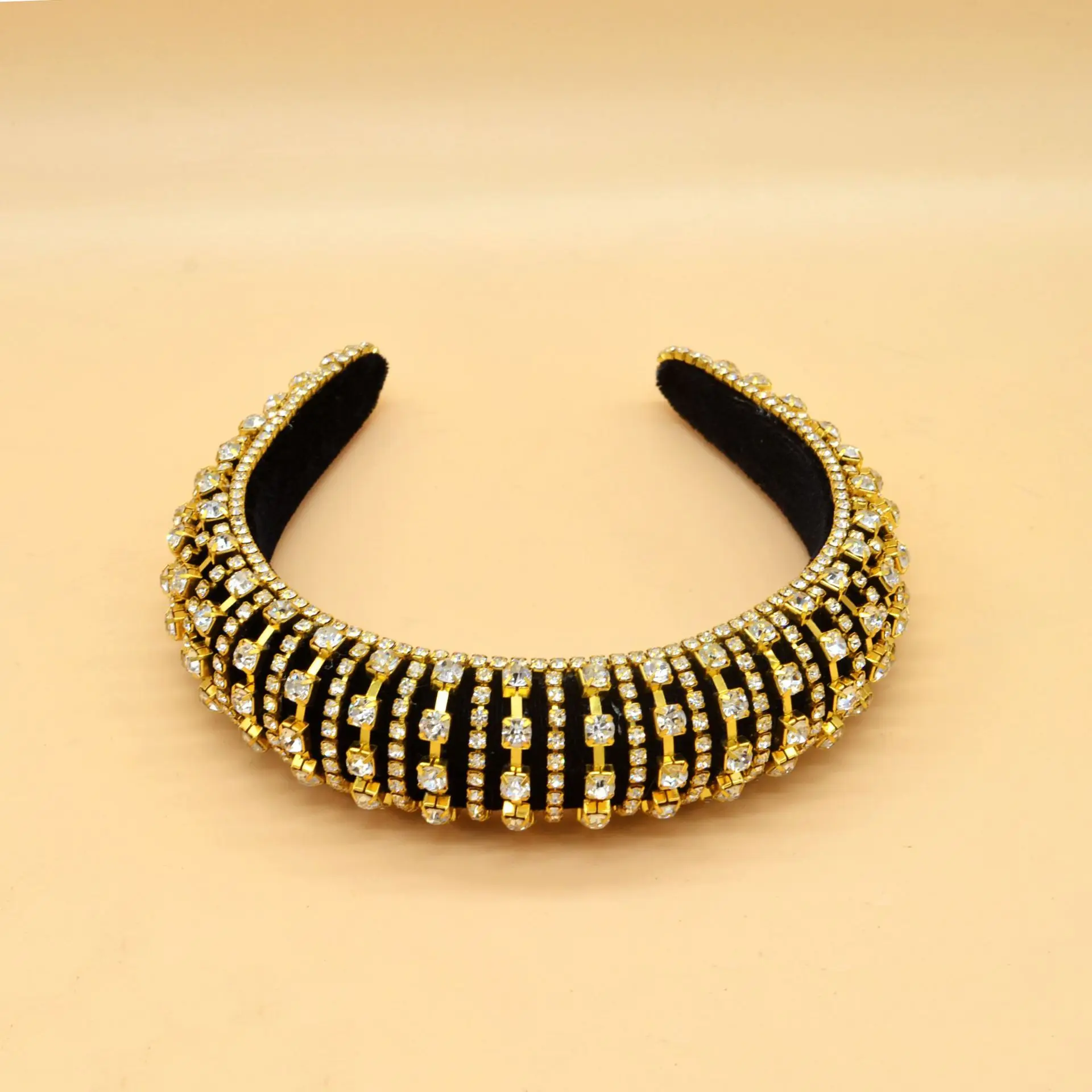 Luxury Shiny Padded Diamond Headband Full Crystal Headband For Women