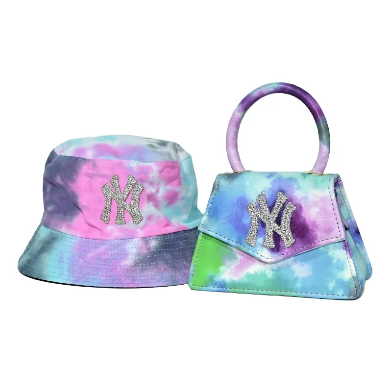 

2021 new Ladies Crossbody Ny Purse Handbags And Matching Hats Set Small Designer Ny Hat And Ny Logo Bags, 11 colours