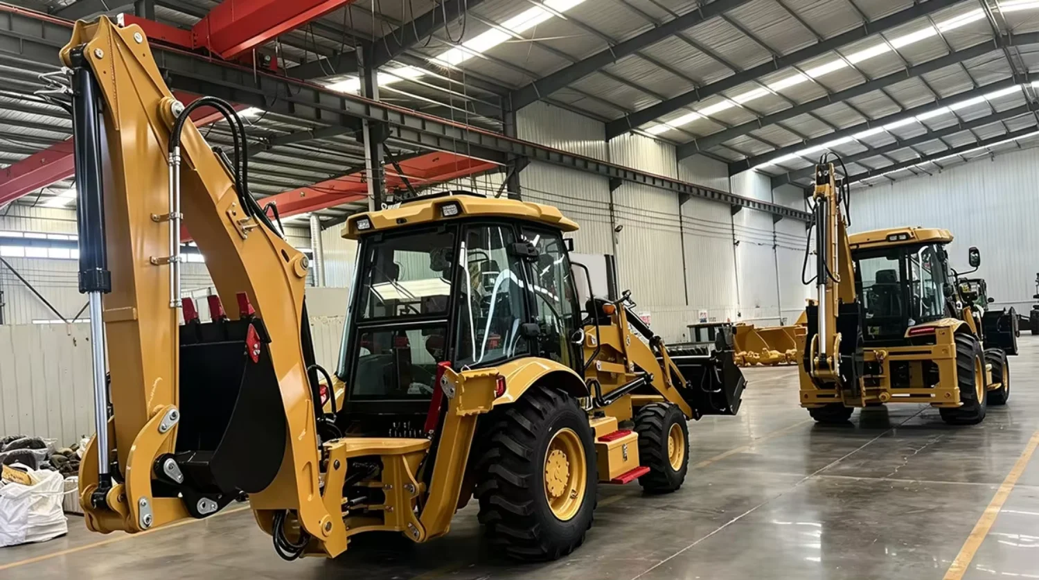 Backhoe Loader with 4100mm Digging Depth and 58kN Breakout Force for Construction Excavation