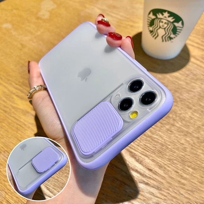 2020 Trending New Camera Cover Slide Lens Protection Case For iphone 11 Pro Max For Samsung S20 Cellphone Case
