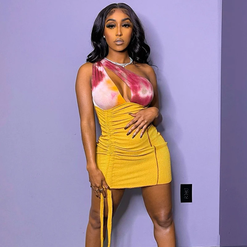 

Budhaul X21DS177 Casual gradient color mini dresses 2021 new listing wholesale custom women's dresses