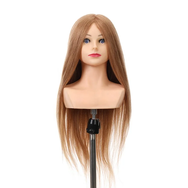 

Factory direct sale 24 inch Best Quality 100% human hair training mannequin head with shoulder