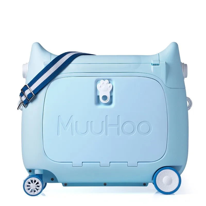 

Manufacturers Wholesale Customized Kids Travel Luggage 18 Inch Cartoon Suitcase Blue Light Maleta Con Ruedas