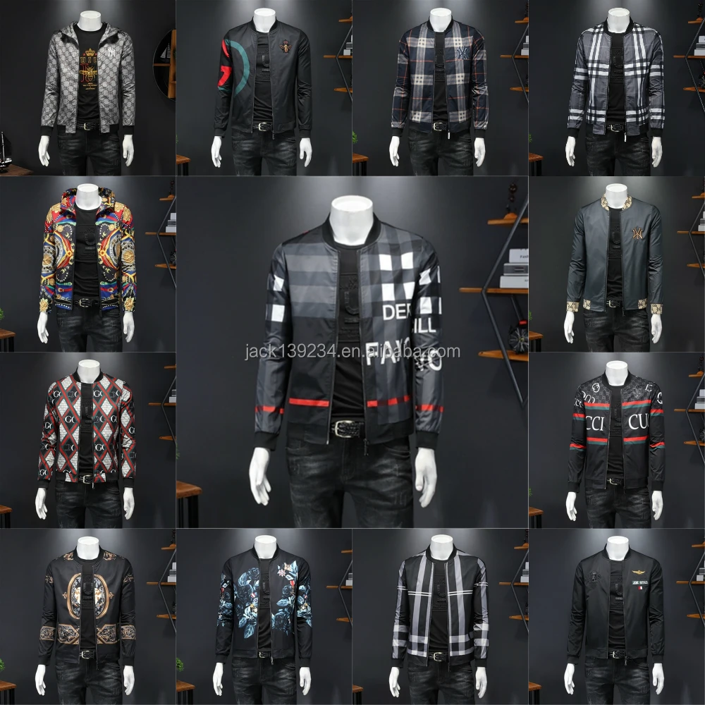

Top Quality Fashion Standard Bomber Coat Jacket Autumn Men With Zipper