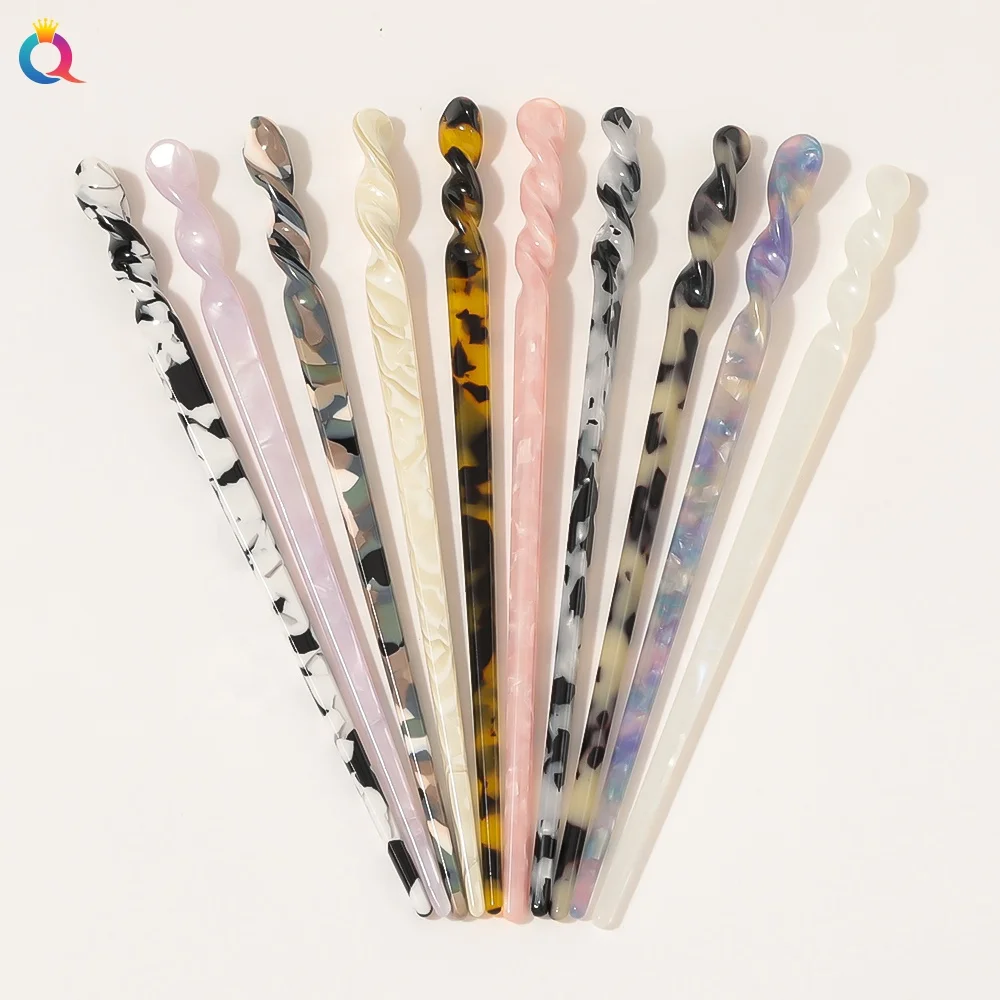 tortoise acetate hair stick woman half hair up tool accessories chopsticks