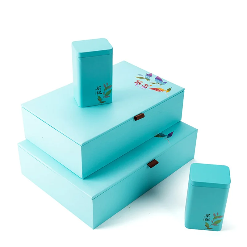Star Packaging Custom Gift Packaging Rigid Paper Box Plastic Lid Class Color Mini Rectangle Metal Tin Can Coated Embossing