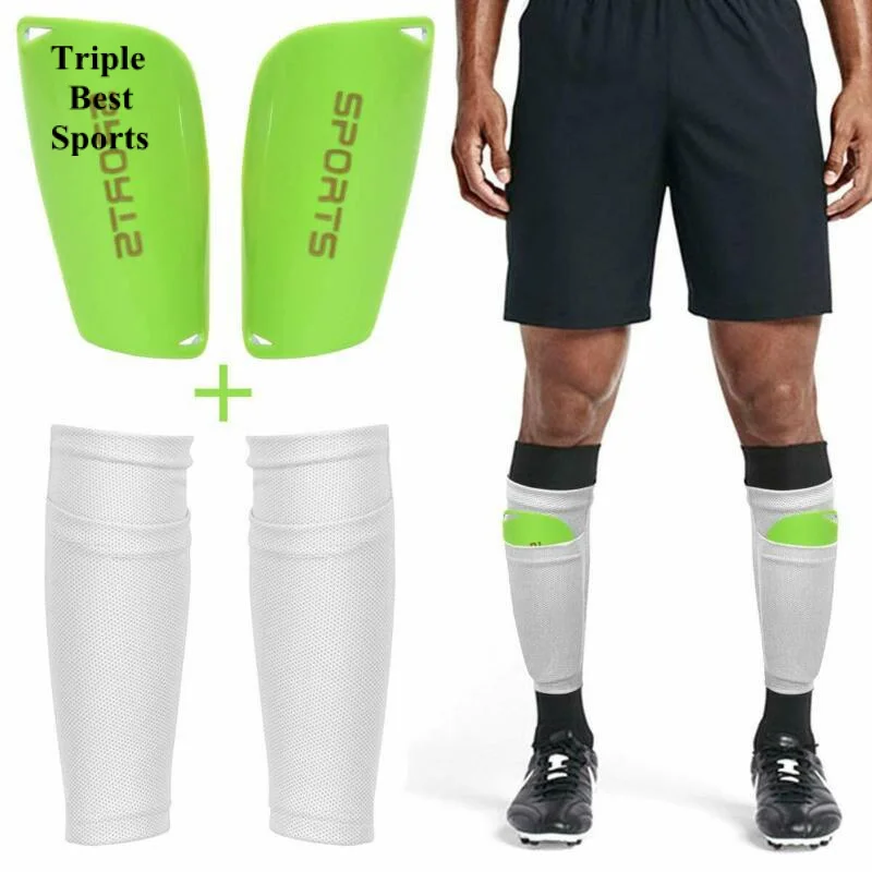 

1 Set 4 Pcs Custom Logo Nylon Soccer Shin Guards Brace Leg Shin Instep Guards Soccer Calf Protector sleeves socks, Black, white, blue, green, orange