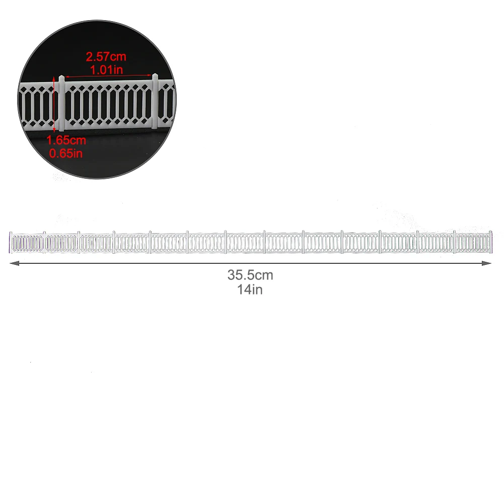 

LG0687x Model Railway Train Diarama 1:87 HO OO Scale Model Building Wall White Fence