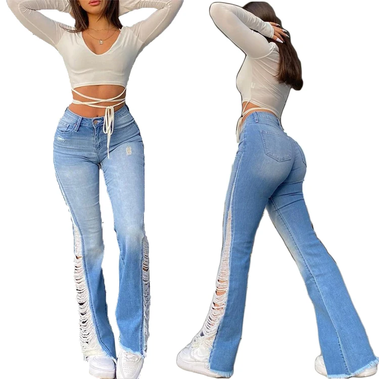 

Summer Baggy Plus Size Women's Jeans Pant Denim Jeans Ripped Jeans Women, Picture color