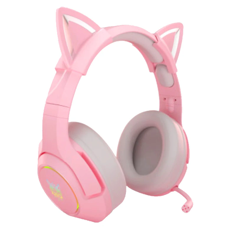 

Cat ear ONIKUMA K9 PINK gaming headset New earphone best seller on amazon with Mic LED Light RGB Light gaming headset