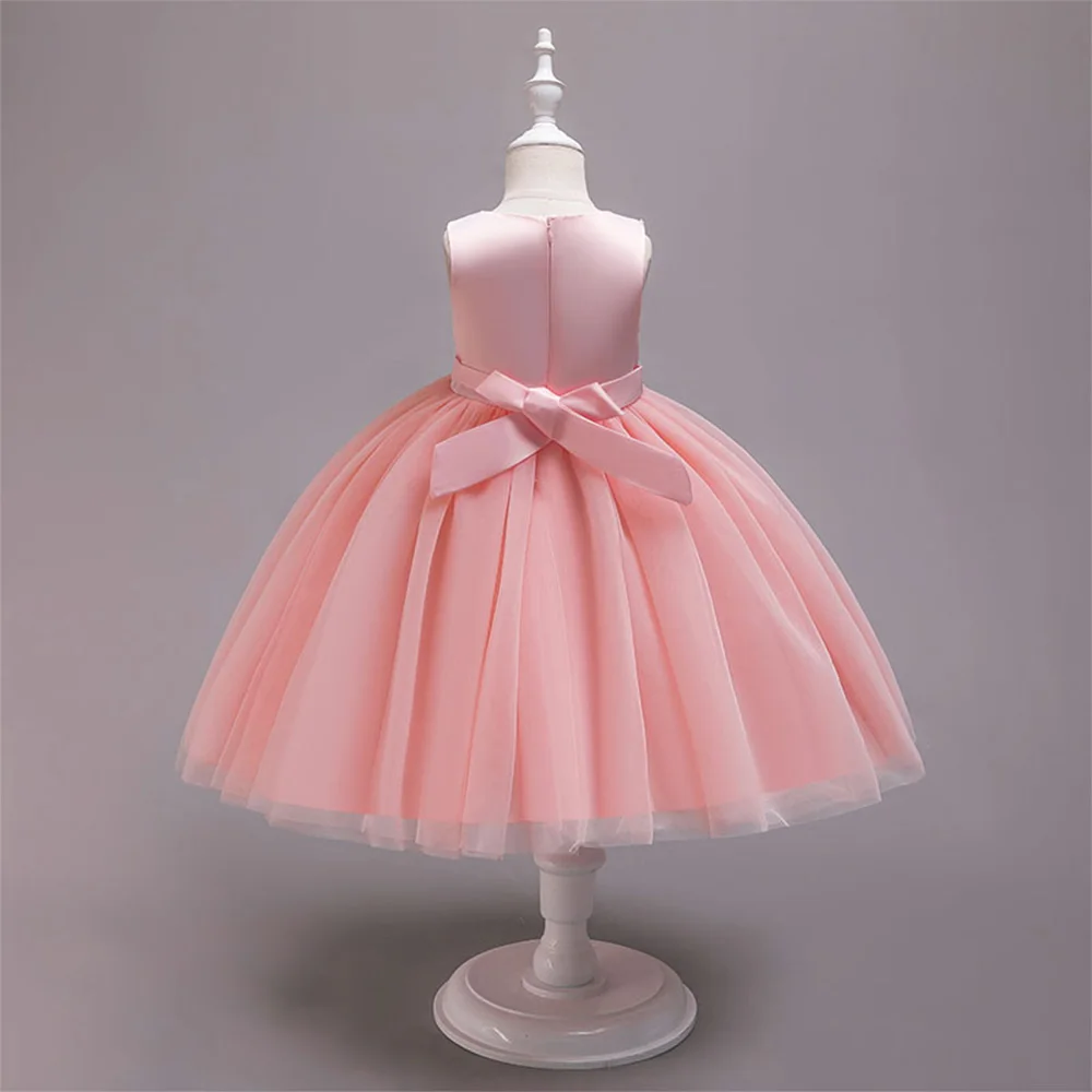 

2020 wholesale kid lace dress wedding party girl dress baby gown