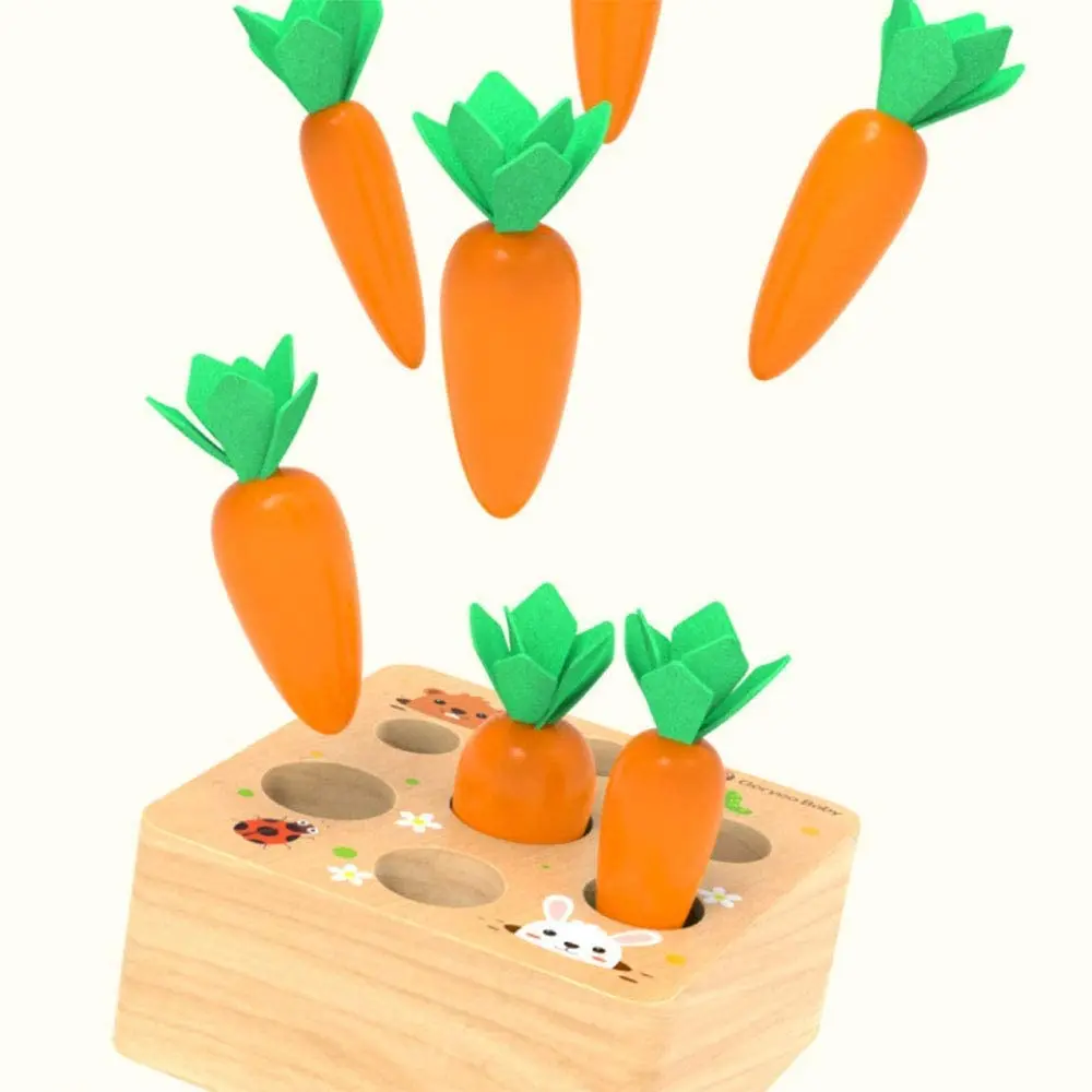 wooden carrot sorting toy