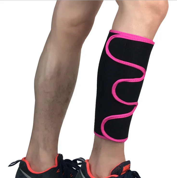 

Adjustable Calf Support Neoprene Compression Calf Shin Brace for Men and Women, Black pink yellow blue
