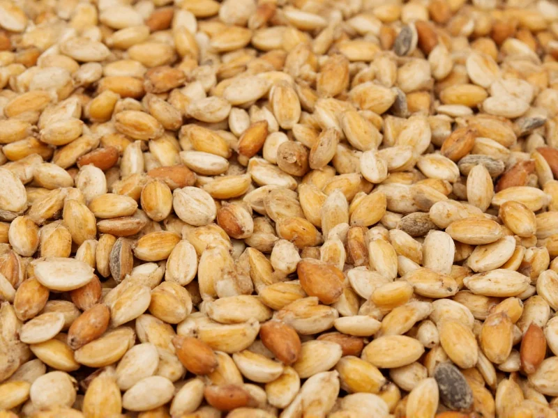 Close-up of safe bird seed mix with sunflower seeds and millet