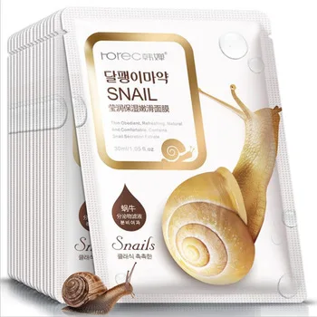 

Private label ROREC wholesale Snail Essence Mask Moisturizing Smooth Korean Facial Sheet Mask for Face Skin