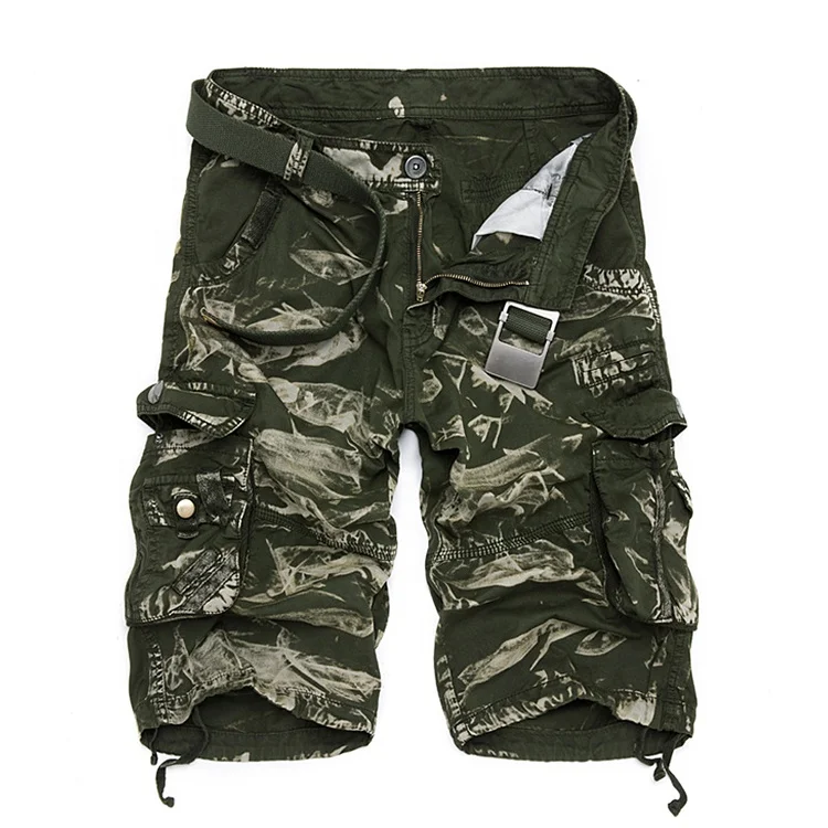 

Stylish high quality baggy six pockets 8 color camouflage men's shorts, Shown