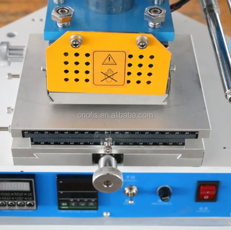 Hot Foil Stamping Machine Leather/Metal/Card/Fabrics/Plastic Heat Press Type Motor Core Component Plate Print