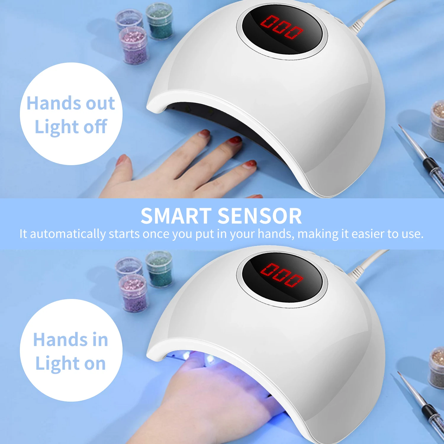 
Hot Selling 36w Sun UV LED Nail Lamp Mini Nail LED Lamp Custom Logo 