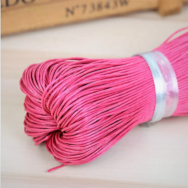 

Wholesale YRL02F  Pink waxed cotton rope round waxed cord string
