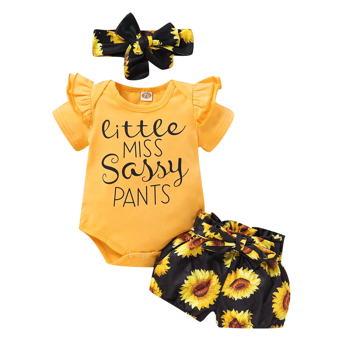 

New Arrival Fashion Ruffle Short Sleeve Baby Clothing Set