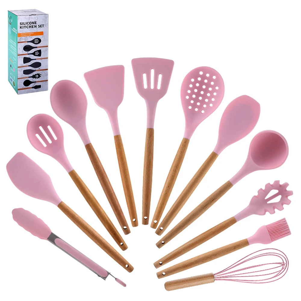

Household Kitchen Accessories Multifunction Pink Handheld Wood Kitchenware, Black
