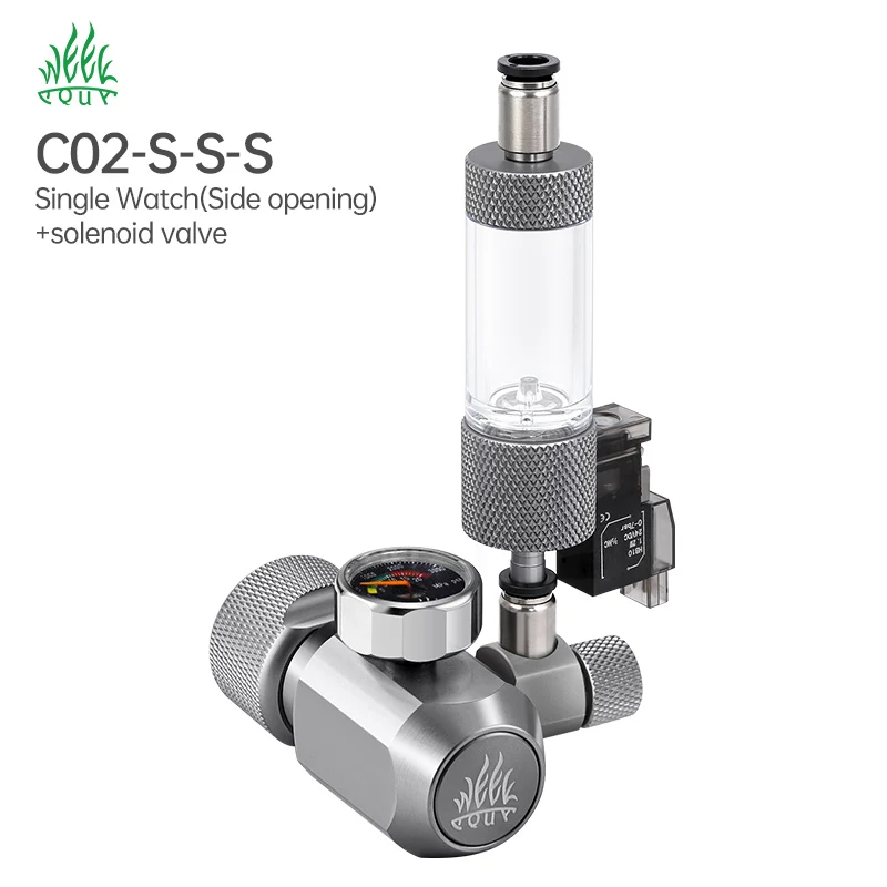 Mufan Aquarium Co2 Regulator with Check Valve Bubble Counter Magnetic Solenoid Valve MUFAN Aquarium CO2 Pressure-reducing Valve