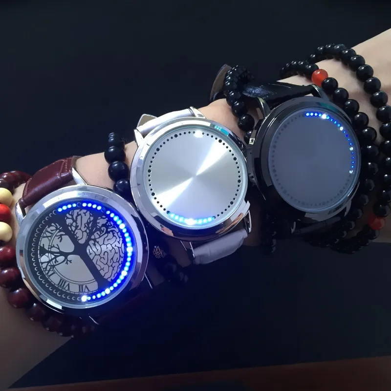 

Hot Sale Promotional Leather Strap Touch Screen LED Watch Men Digital Bracelet Wrist Watch Relogio