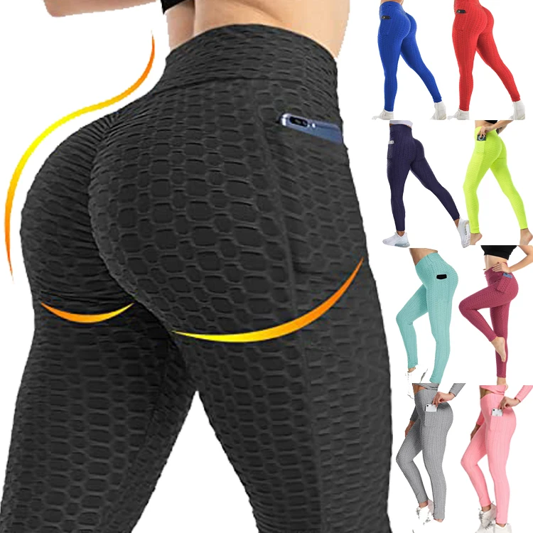 

Scrunch Butt Lifting Anti Cellulite Leggings for Women High Waisted Yoga Pants with Pocket Workout Tummy Control Tights